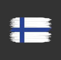 Finland flag brush stroke. National flag vector