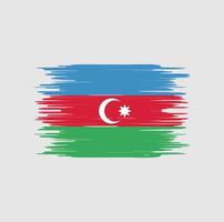 Azerbaijan flag brush stroke. National flag vector