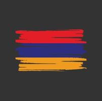 trazos de pincel de la bandera de armenia vector