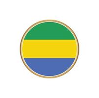 Gabon flag with golden frame vector