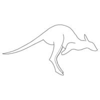 Silhouette of an Australian kangaroo vector