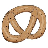 Sweet pastry pretzel vector