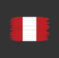 Peru flag brush stroke. National flag vector