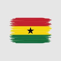 trazo de pincel de bandera de ghana. bandera nacional vector