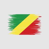 Congo flag brush stroke. National flag vector