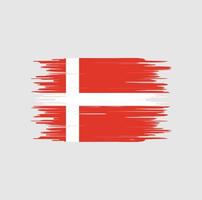 Denmark flag brush stroke. National flag vector