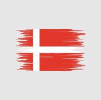 Denmark flag brush stroke. National flag vector