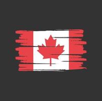 Canada flag brush strokes vector