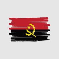 trazos de pincel de bandera de angola vector