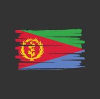 Eritrea flag brush strokes vector