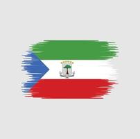 Equatorial Guinea flag brush stroke. National flag vector