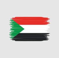 Sudan flag brush stroke. National flag vector