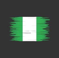 Nigeria flag brush stroke. National flag vector