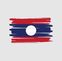 Laos flag brush strokes vector