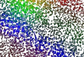 Dark Multicolor, Rainbow vector backdrop with dots.