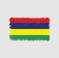 Mauritius flag brush stroke. National flag vector