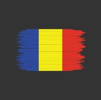 Romania flag brush stroke. National flag vector