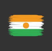 Niger flag brush stroke. National flag vector