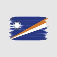 Marshall Islands flag brush stroke. National flag vector