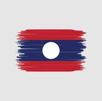 trazo de pincel de la bandera de laos. bandera nacional vector