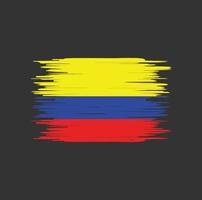 Colombia flag brush stroke. National flag vector