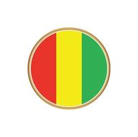 Guinea flag with golden frame vector