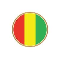 Guinea flag with golden frame vector