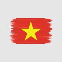 trazo de pincel de bandera de vietnam. bandera nacional vector