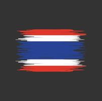 trazo de pincel de bandera de tailandia. bandera nacional vector
