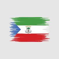 Equatorial Guinea flag brush stroke. National flag vector