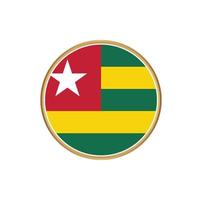 Togo flag with golden frame vector