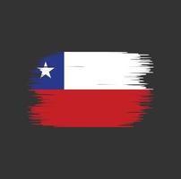 trazo de pincel de bandera chilena. bandera nacional vector