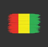 Guinea flag brush stroke. National flag vector