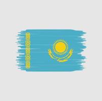 Kazakhstan flag brush stroke. National flag vector