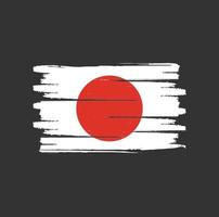 Japan flag brush strokes vector