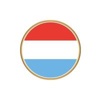 Luxembourg flag with golden frame vector