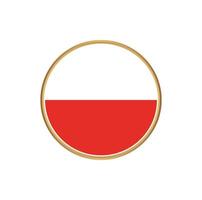 Indonesia flag with golden frame vector