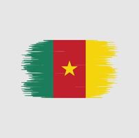 Cameroon flag brush stroke. National flag vector