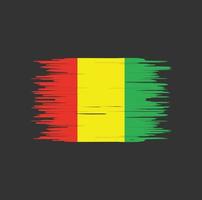 Guinea flag brush stroke. National flag vector