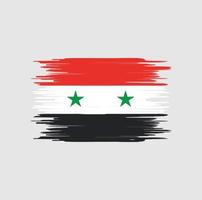 Trazo de pincel de la bandera de Siria. bandera nacional vector