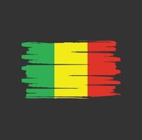 Mali flag brush strokes vector