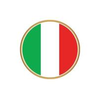 Italy flag with golden frame vector