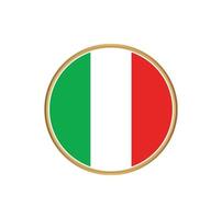 Italy flag with golden frame vector