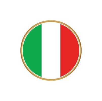 Italy flag with golden frame