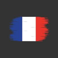 France flag brush stroke. National flag vector