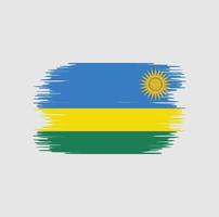 Rwanda flag brush stroke. National flag vector