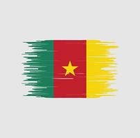 Cameroon flag brush stroke. National flag vector