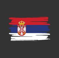 trazos de pincel de bandera serbia vector