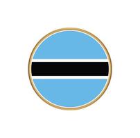 Botswana flag with golden frame vector