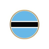 Botswana flag with golden frame vector